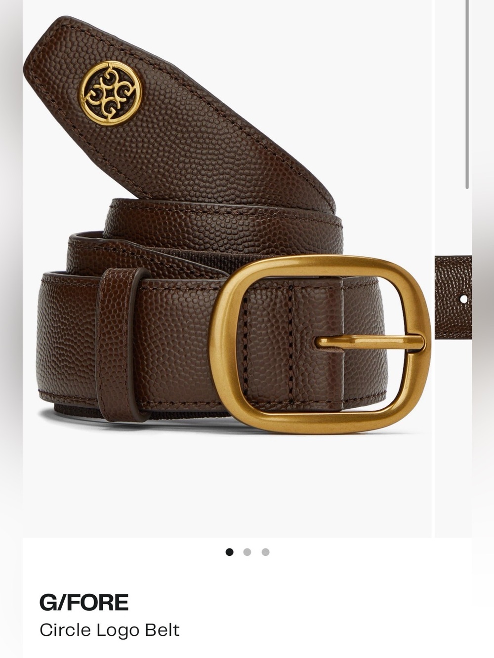 G/FORE circle logo Belt